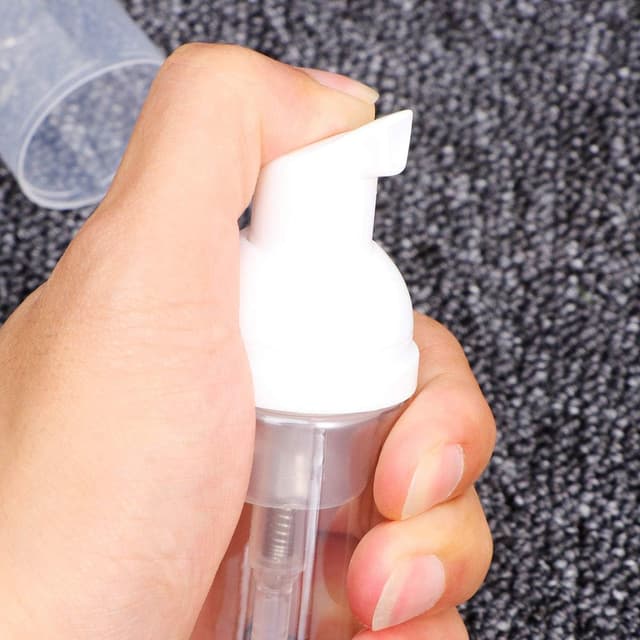 Detalle 2 de Healifty 12pc Plastic Foam Dispenser Bottles (Refillable, 50ml) – White travel hand soap & shampoo containers