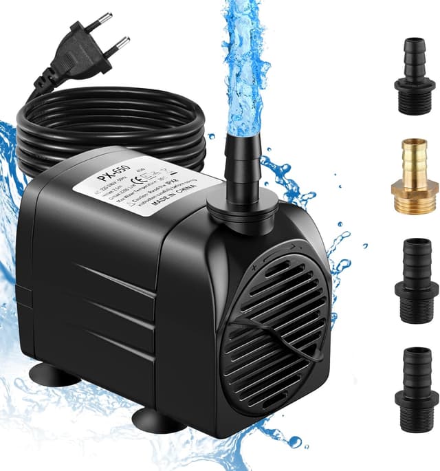Detalle de Lnicez Aquarium Pumpe 45 W mit 3.200 L/h – Tauchpumpe für Aquarium, Teich & Springbrunnen