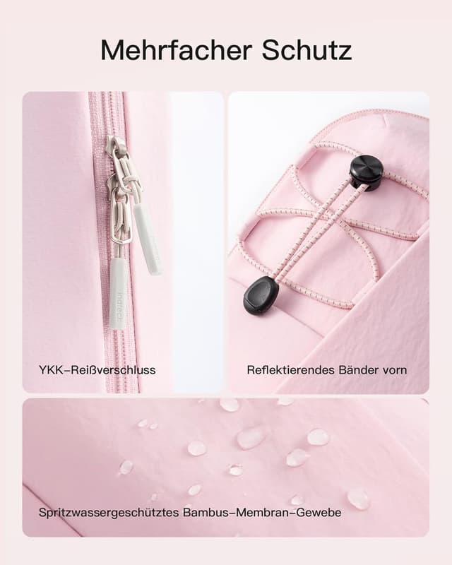 Detalle de Inateck Sling Bag X-Row – leichte Brusttasche/Umhängetasche mit spritzwassergeschütztem Außenmaterial