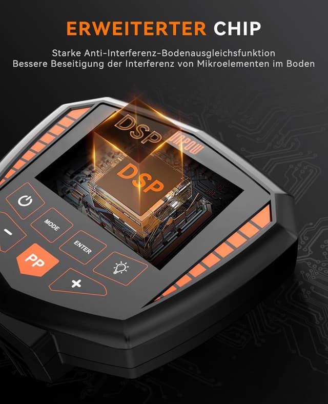 Detalle 2 de SUNPOW Metalldetektor Profi Set, 10 Zoll Tiefe