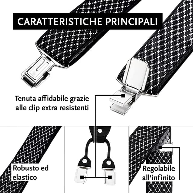 Thumbnail 3 de DonDon Bretelle uomo eleganti 3,5 cm