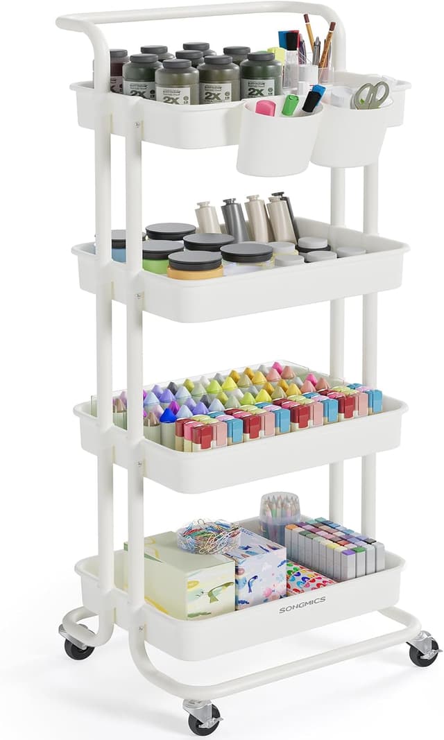 Detalle de SONGMICS BSC077WZ01 Carrello 4 livelli 115 cm