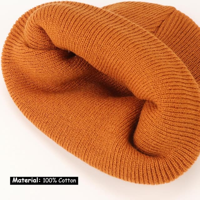 Detalle 2 de DRESHOW toddler beanie kids winter hat (soft knit, double-layer warmth) for ages 6 months to 7 years