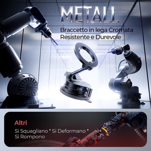 Detalle de LISEN Supporto Cellulare Auto MagSafe con ventosa 89+LBS e magnete, per iPhone e altri smartphone MagSafe