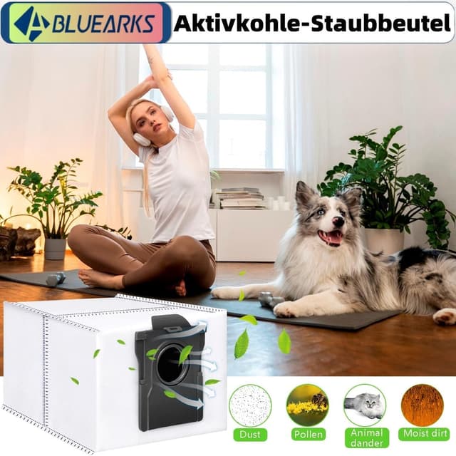 Detalle de Bluearks 14 Staubbeutel für Dreame L10s Ultra Gen 2/Gen 3 & weitere Modelle – 3,2 Liter mit Aktivkohleschicht