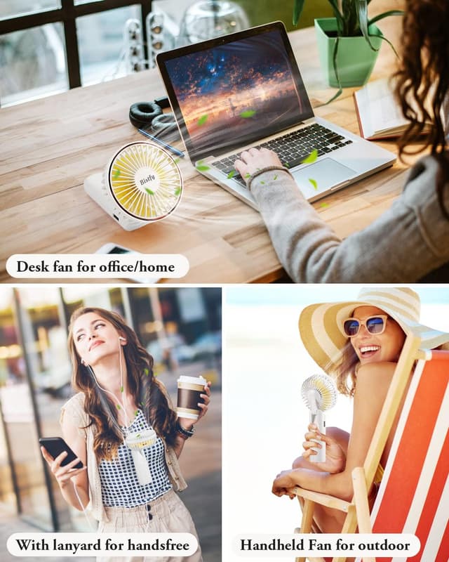 Thumbnail 5 de Bistfy Ventilatore Portatile 5200mAh ultra silenzioso USB C con LCD e 6 velocità