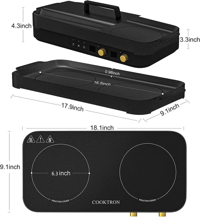 Thumbnail 6 de COOKTRON Portable Induction Cooktop 1800W