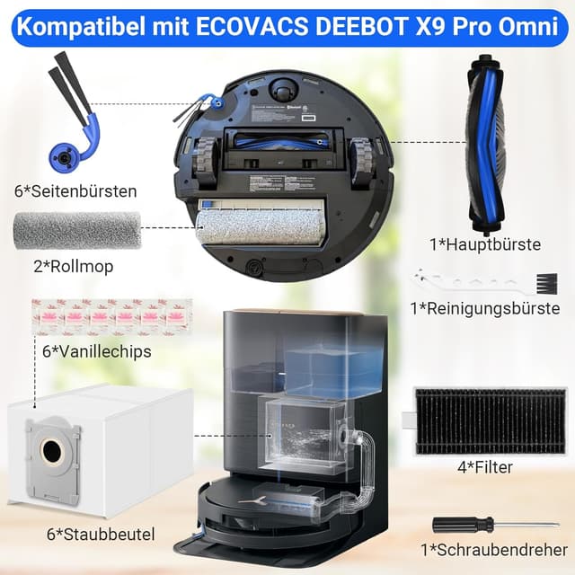 Thumbnail 6 de Ecovacs Deebot Zubehörset 26 Teile für X9 pro Omni