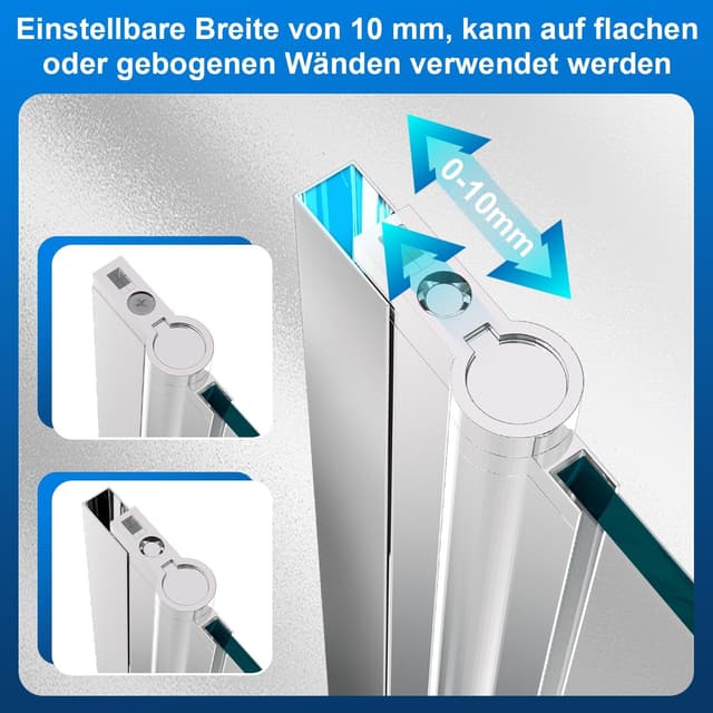 Thumbnail 3 de Jiubiaz Pannello doccia pieghevole 120 x 140 cm