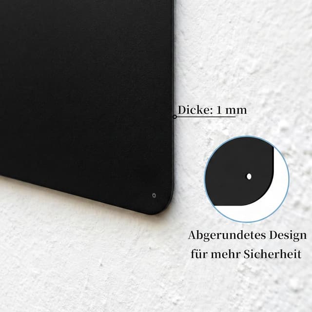 Thumbnail 6 de Qiytecno Magnettafel Schwarz Groß 60x90 cm – edles Magnetboard für Reisemagnete & Sammlungen