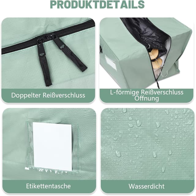 Detalle de Dntorx 4er Pack 120 L Aufbewahrungstasche
