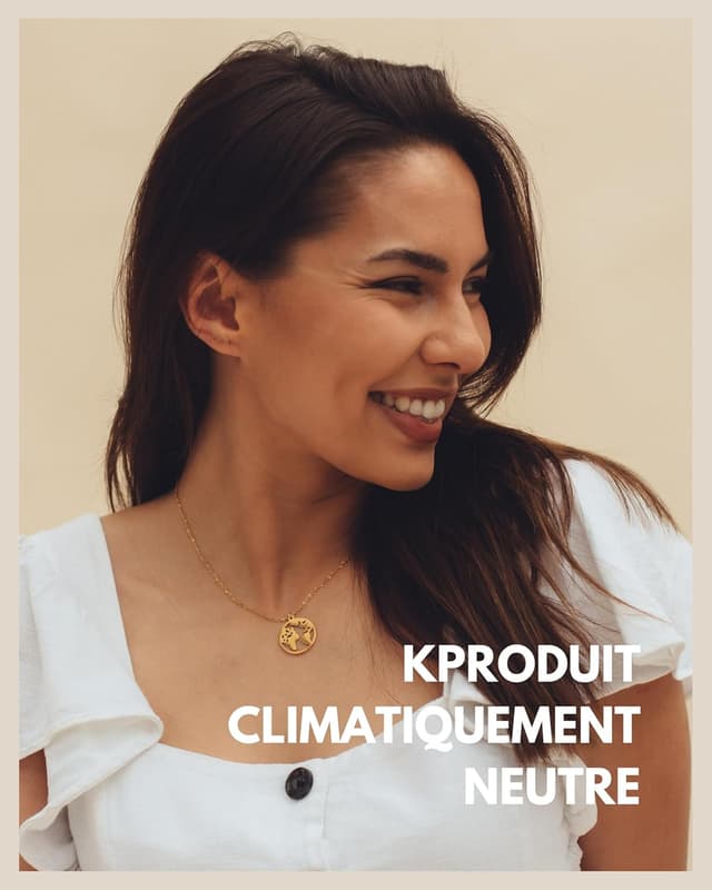 Detalle de GD GOOD.designs EST. 2015 collier globe terrestre pour femme réglable en acier inoxydable, pendentif carte du monde