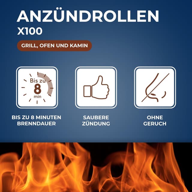 Detalle de STARWAX Anzündwolle im 100er Pack – saubere, geruchsfreie Schnellzündung für BBQ & Kamin