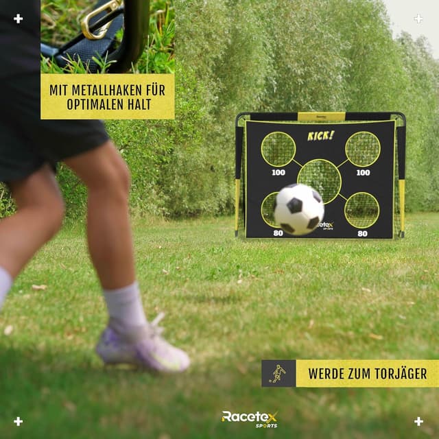 Detalle 1 de Racetex Fußballtor 2-in-1 für Kinder mit Torwand