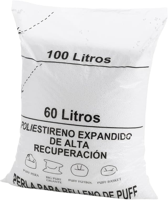 Imagen de Textilhome Relleno para Puff 💺 100L Bolas EPS, Ligero y Resistente en OfertitasTOP