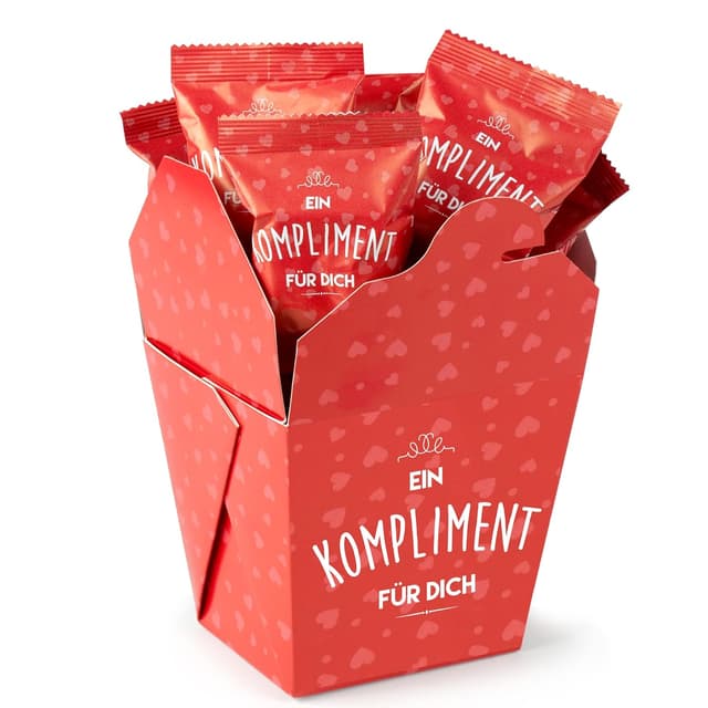 Detalle de Glückskekse „Ein Kompliment für Dich“ 9er Box 🍪
