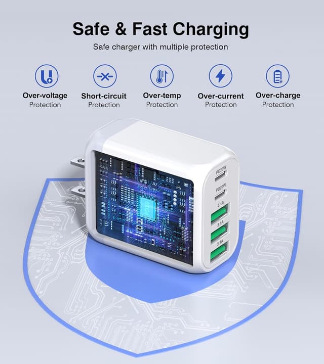 Detalle de 60W USB C Wall Charger 2-Pack