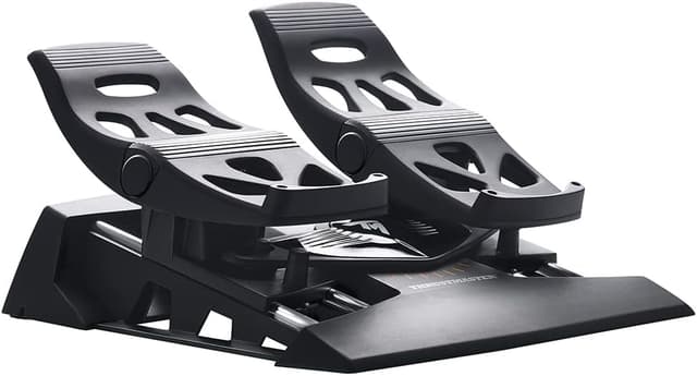 Detalle de Thrustmaster TFRP Flight Simulator-Pedale (Seitenruder) mit Gleitschienen-System & Differenzialbremsen – PC & Konsole