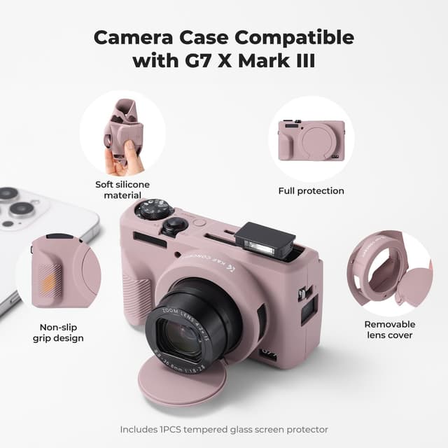 Detalle 2 de K&F Concept Custodia silicone per Canon G7X3