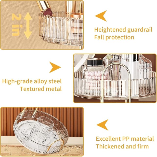 Detalle de Oifecsie 360° Rotating Makeup Organizer