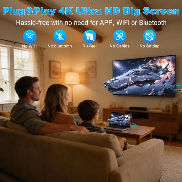 Detalle de Wireless HDMI Transmitter and Receiver (328FT/100M) with Dual-Band 4K Support and LED Display