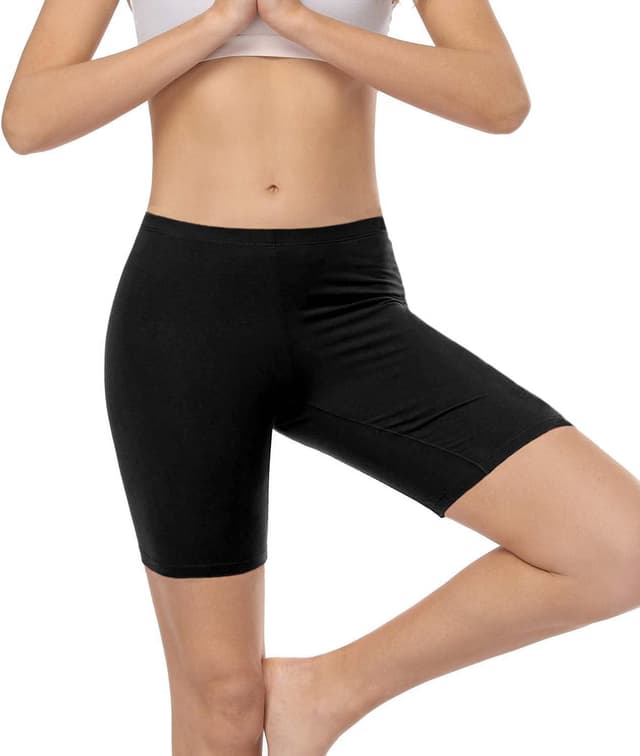 Detalle 2 de wirarpa Radlerhose Damen im 4er Pack – kurze Baumwoll-Boxershorts gegen Scheuern, 20 cm Beininnenlänge