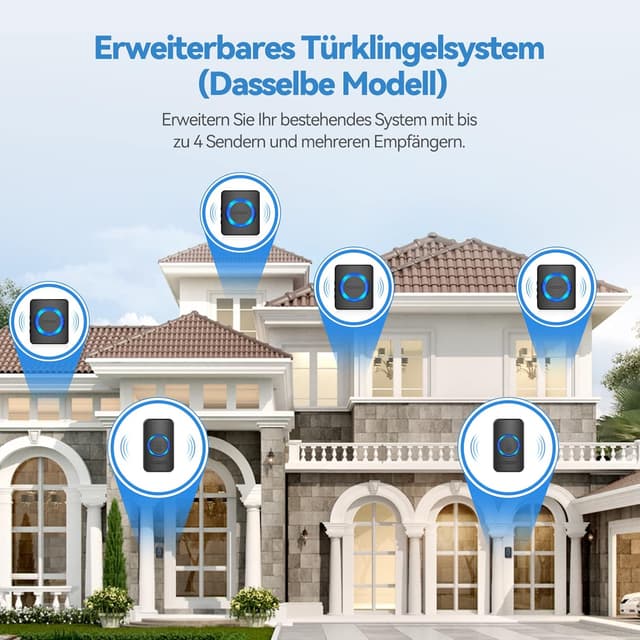 Thumbnail 4 de VOXON Funkklingel 400 m Reichweite – Türgong