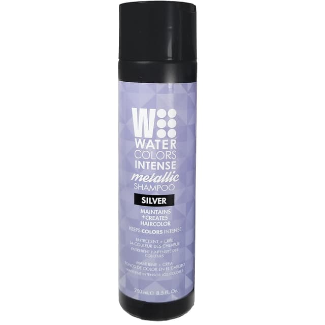 Detalle de Watercolors INTENSE METALLIC Semi-Permanent Color Depositing Shampoo (Silver) — Sulfate & Paraben Free, 8 fl oz