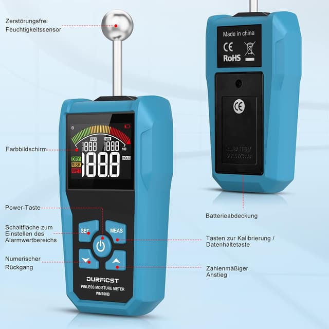 Thumbnail 2 de DURFICST Feuchtigkeitsmessgerät 40 mm 📏