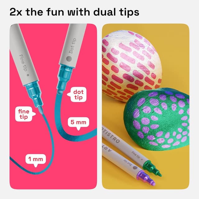 Detalle de ARTISTRO 24 metallic acrylic paint pens