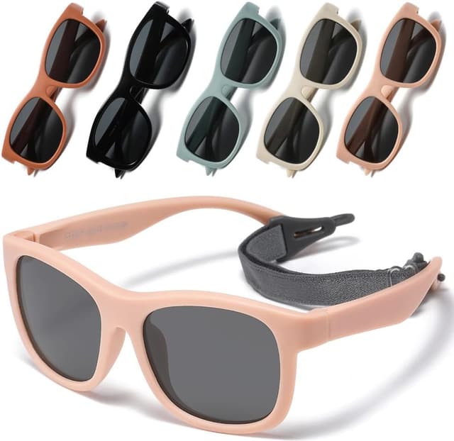 Detalle de Musivon Baby Sunglasses (6 months–2.5 years) with flexible frame, polarised UV lenses and strap