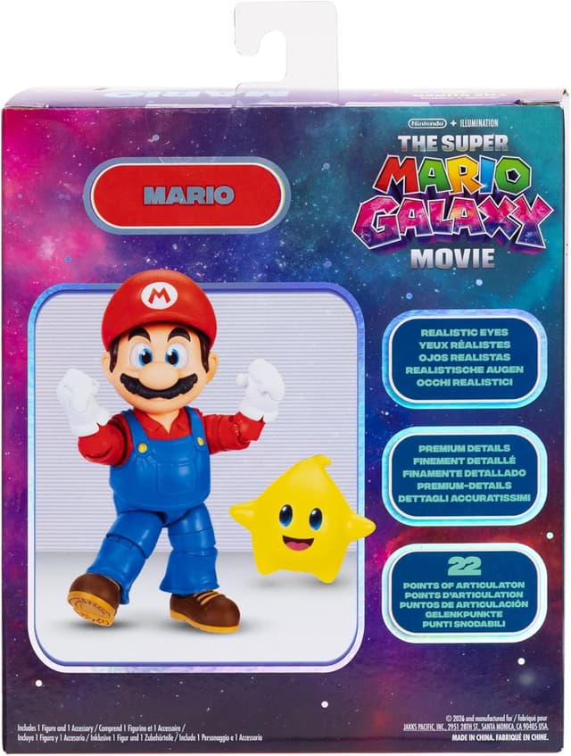 Thumbnail 6 de Jakks Pacific The Super Mario Galaxy Movie Mario 5" (12.7cm) action figure with accessory