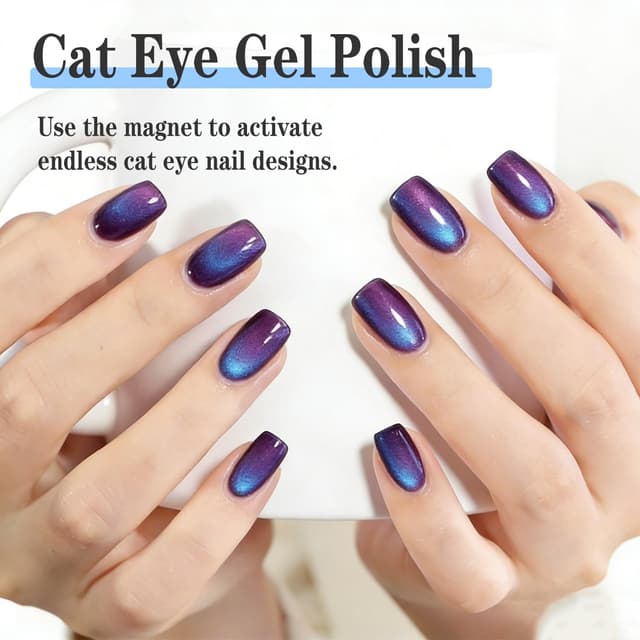 Thumbnail 5 de KRISNICE Cat Eye UV Gel Nagellack Lila