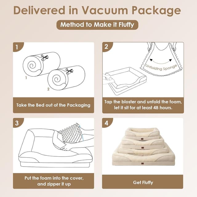 Thumbnail 6 de EHEYCIGA Orthopädisches Hundebett 106.5×76×18.5cm