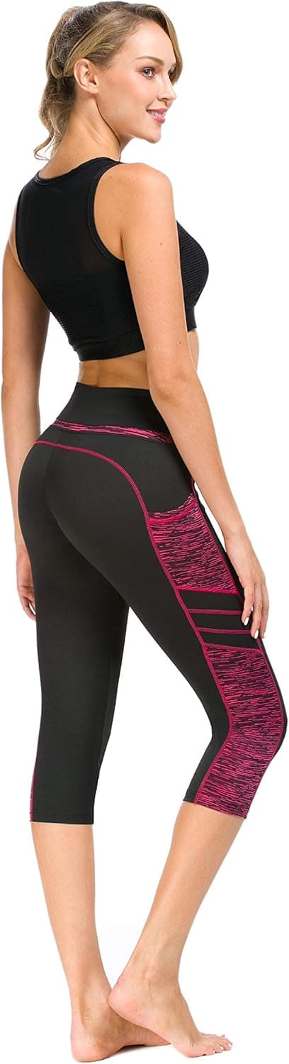Detalle de Flatik Sport Leggings Damen mit Taschen – blickdichte 4-Wege-Dehnbarkeit für Fitness, Laufen & Yoga