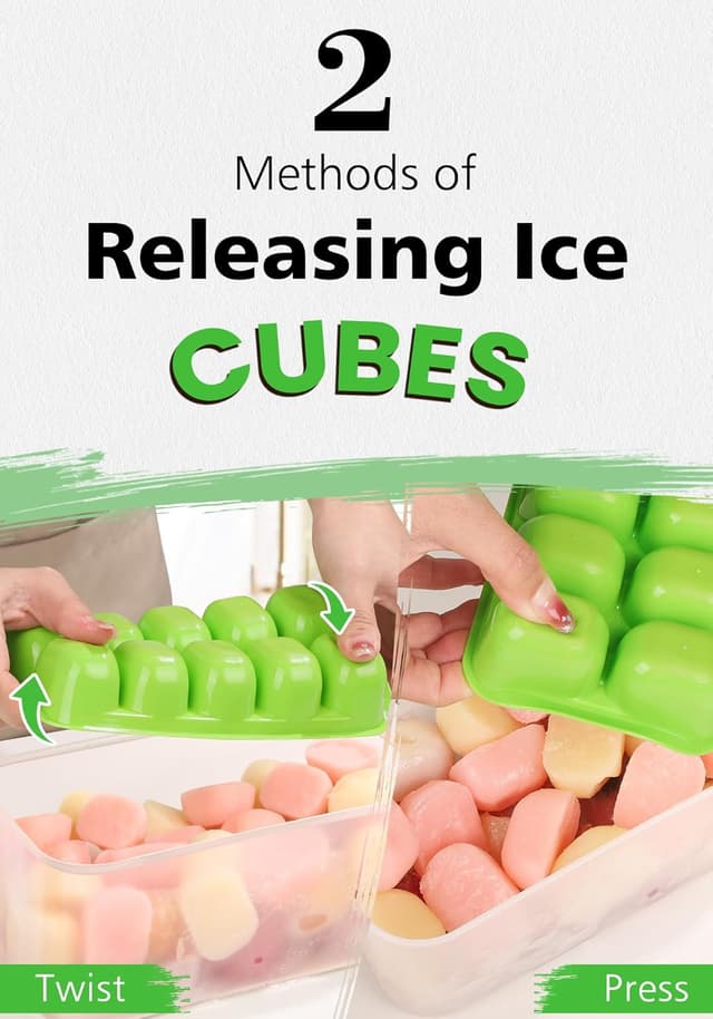 Detalle de DOQAUS ice cube tray kit with 4-pack