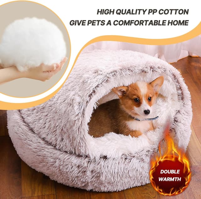 Detalle 2 de YIGAARUI Calming Cave Dog Bed 65 cm