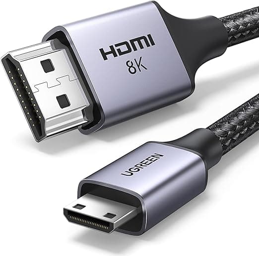 Detalle de UGREEN Cable Mini HDMI 8K 60Hz - Adaptador Bidireccional 🎥