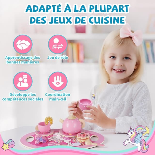 Thumbnail 4 de Licorne Services à Thé en Bois pour 2–6 ans