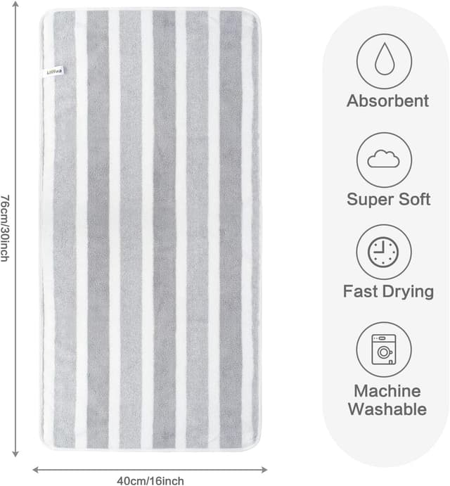 Detalle de KinHwa Mikrofaser Handtücher 4er Pack 40x76