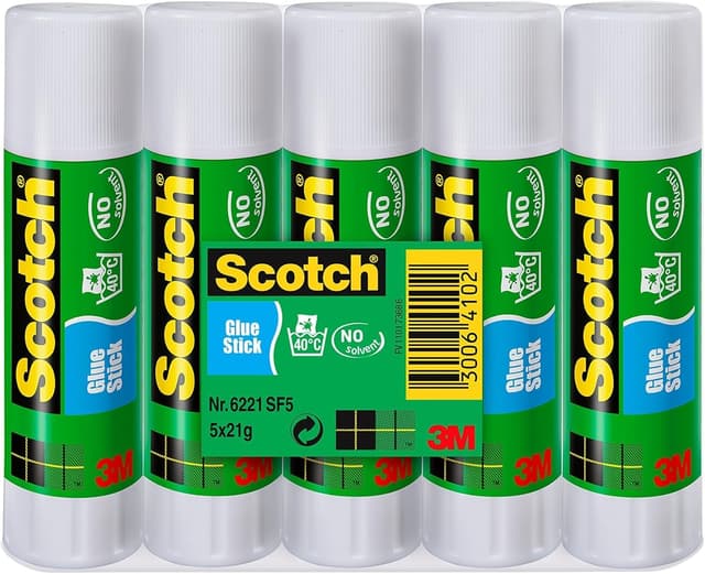 Detalle de Scotch 6221SF5 – lot de 5 pots de colle sans solvants (21 g) avec applicateur