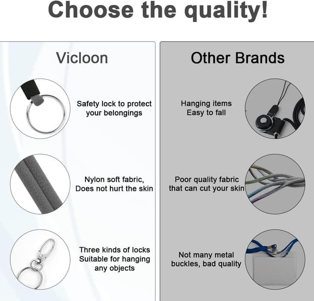 Thumbnail 3 de Vicloon Portachiavi Collo Staccabile 2 pezzi 45 cm