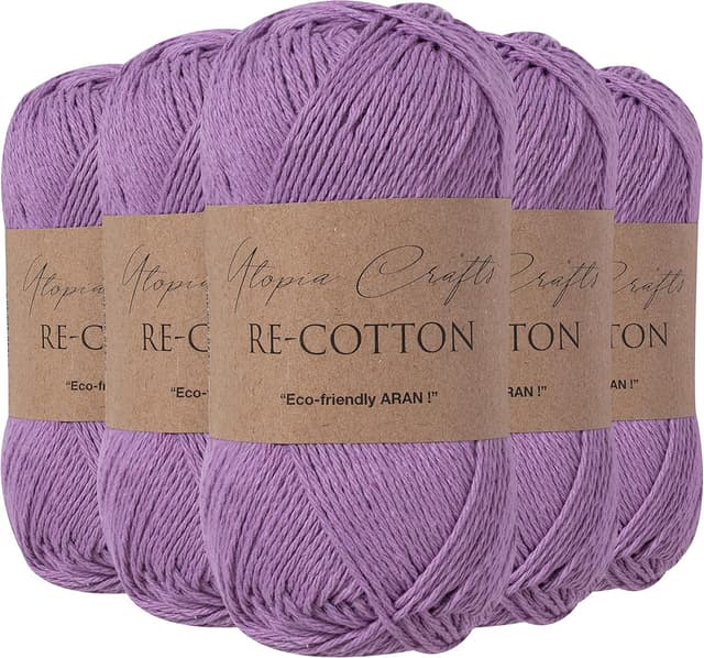 Thumbnail 5 de Lot de 5 pelotes Utopia Crafts Re-Cotton 100 g