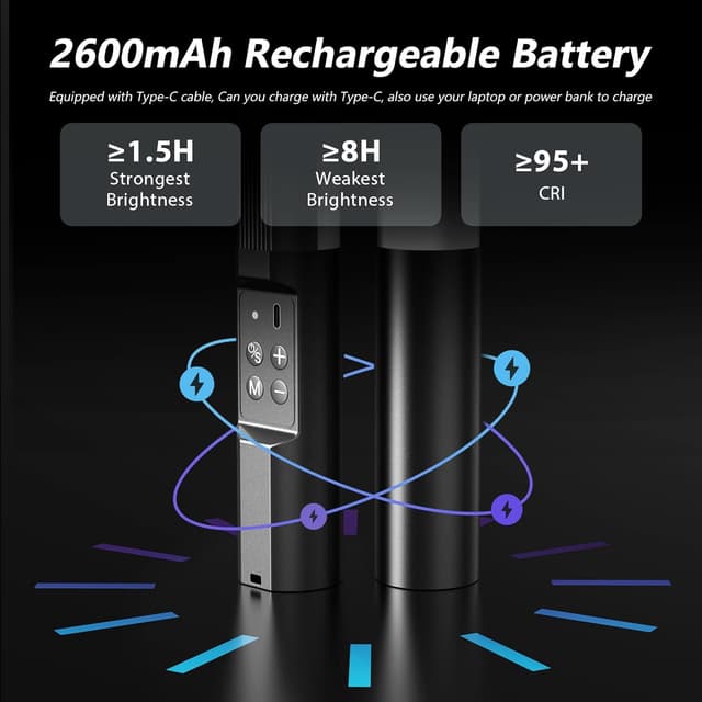 Detalle de Heysliy Photography Light Wand RGB 1000 lm