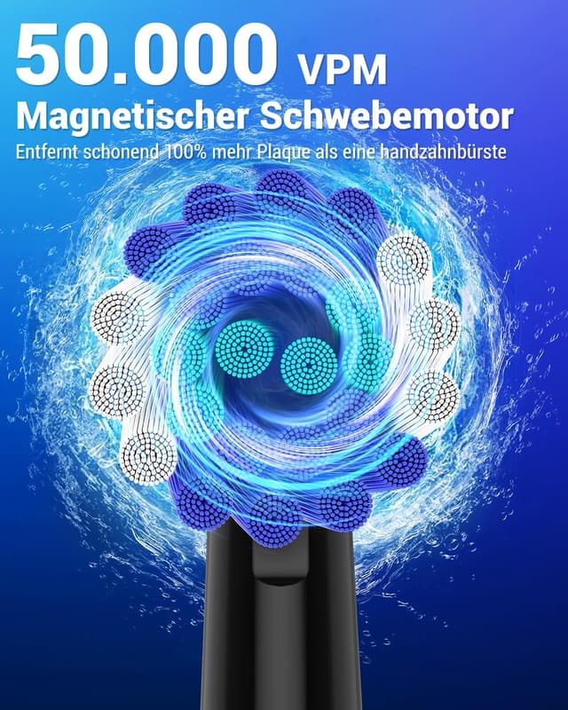 Detalle 2 de Rotierende Zahnbürste mit 8 Aufsteckbürsten