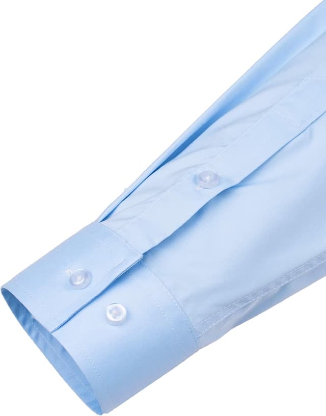 Detalle de J.VER Herren Hemd Unifarben Stretch Langarm – bügelleichtes Regular-Fit Freizeit- & Businesshemd