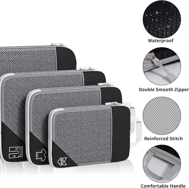 Detalle de Organisateur valise Lot de 6, compression 50%