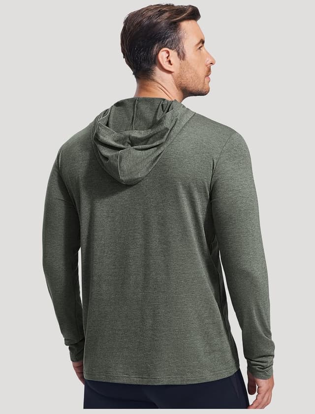 Detalle de PINSPARK Lightweight Pullover Hoodie for Men (Long Sleeve Golf, Gym & Workout)
