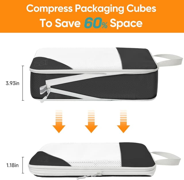 Thumbnail 2 de Juego de 10 organizadores de equipaje por compresión