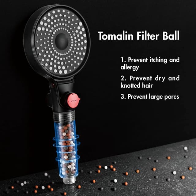 Thumbnail 5 de VYRNEXA Pommeau de douche 130 mm économie d'eau